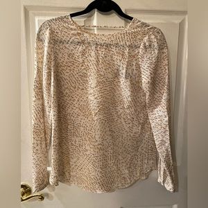 White House Black Market Long Sleeve Silk Blouse Size 0